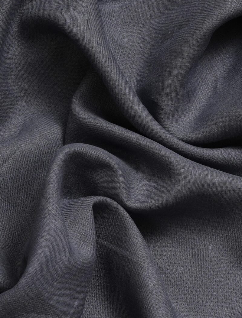 Dusty Black Linen Fabric